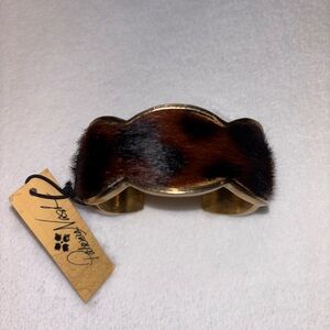 Patricia Nash Cheetah Fur Bracelet Elisabetta S/M